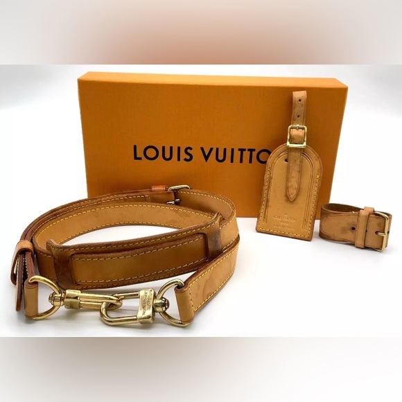 Auth Louis Vuitton Keepall Bandouliere Strap/NameTag/PoignerW/Box